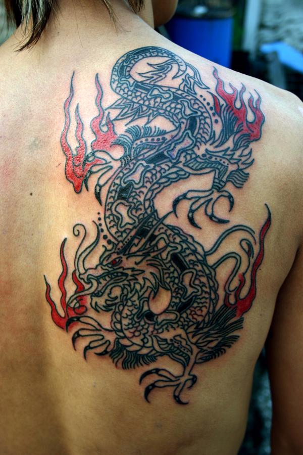 dragon tattoo and tiger � big back tattoo dragon � blue dragon tattoo